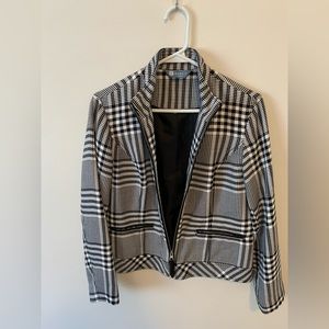 💜 2 for $30 / Black & White Plaid Jacket